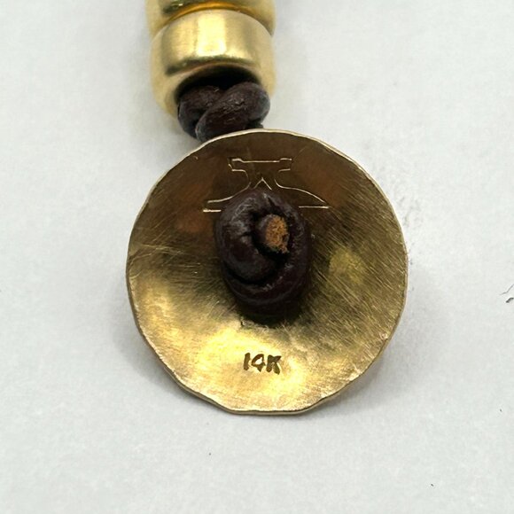 7.5" Chrysoprase Bracelet with a Natural Pearl and 14k Gold Beads - Picture 6 of 7